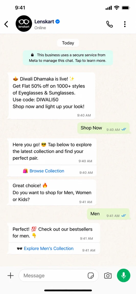 Real WhatsApp broadcast campaign on Mrkting